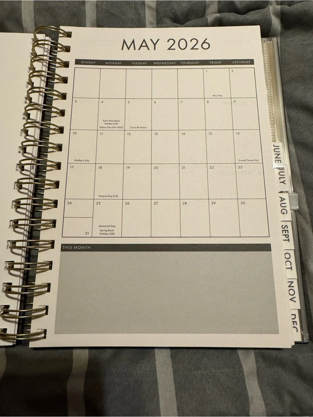 NEW Punch Studio Gold and Pink Floral Monthly & Weekly Planner